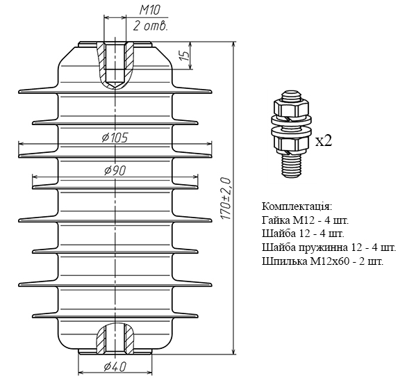 ОПНп-10/12/10/400 УХЛ1